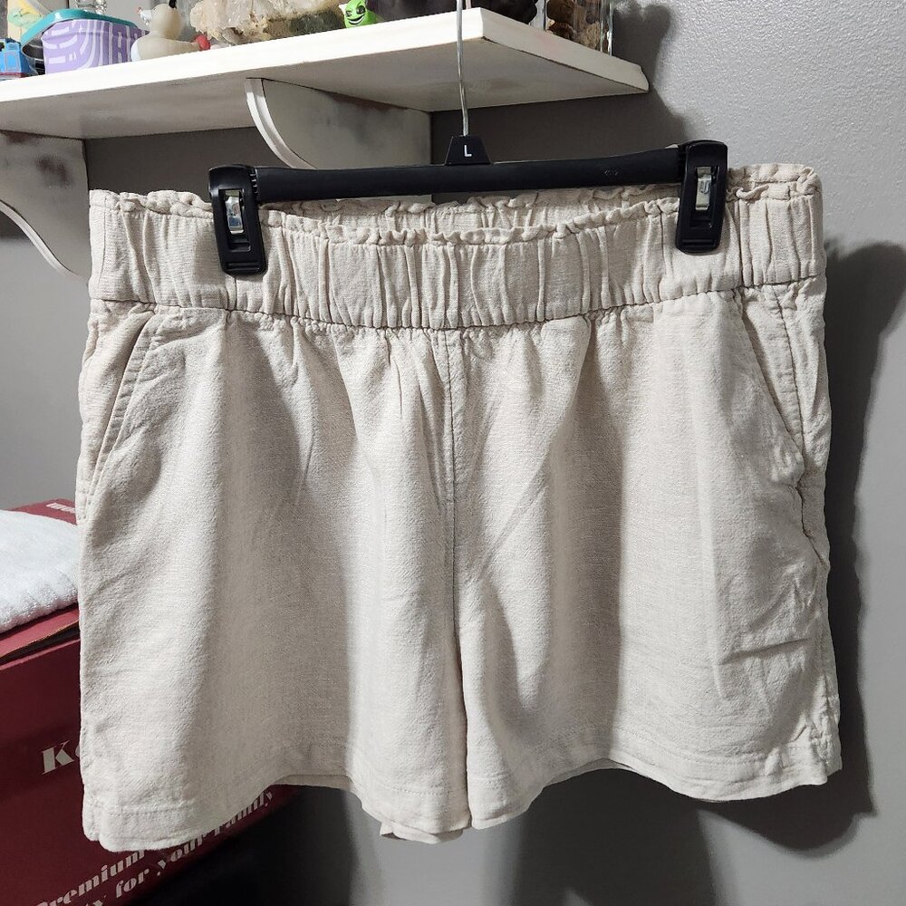 Sonoma cream linen shorts large